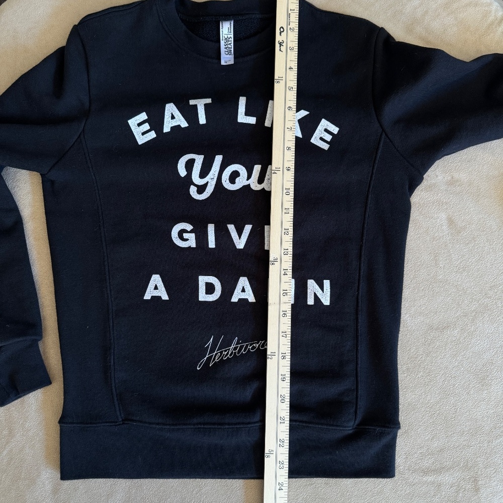Herbivore Eat Like You Give A Damn Sweatshirt 💚 Vegan - Picture 7 of 11